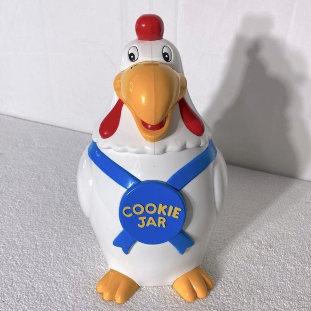 SOLD-Vintage 1994 Fun-Damental Too Ltd. Crowing Rooster Cookie Jar Chicken